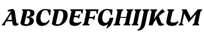 MedleyItalic ExtraBoldItalic Instance Font UPPERCASE