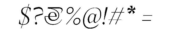 MedleyItalic ExtraLightItalic Instance 60a6e12f Font OTHER CHARS