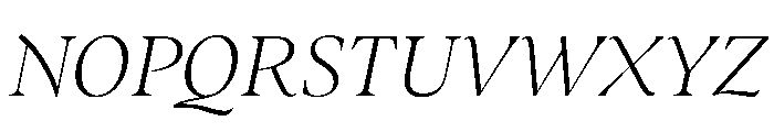 MedleyItalic ExtraLightItalic Instance 60a6e12f Font UPPERCASE