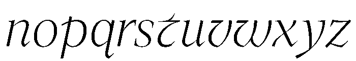 MedleyItalic ExtraLightItalic Instance 60a6e12f Font LOWERCASE