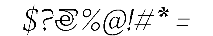 MedleyItalic ExtraLightItalic Instance Font OTHER CHARS