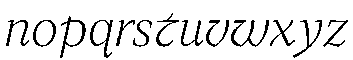 MedleyItalic ExtraLightItalic Instance Font LOWERCASE