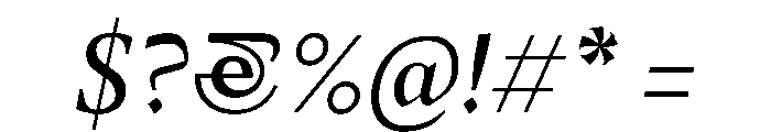 MedleyItalic Italic Instance Font OTHER CHARS