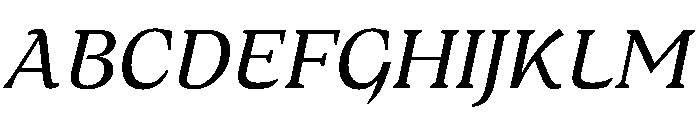 MedleyItalic Italic Instance Font UPPERCASE