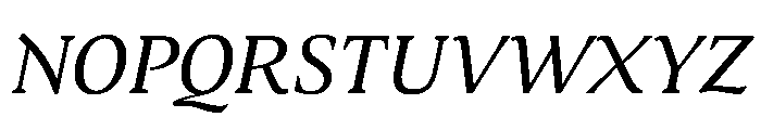 MedleyItalic Italic Instance Font UPPERCASE
