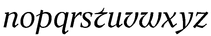 MedleyItalic Italic Instance Font LOWERCASE