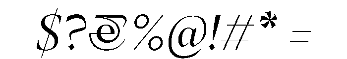 MedleyItalic LightItalic Instance D15b048f Font OTHER CHARS