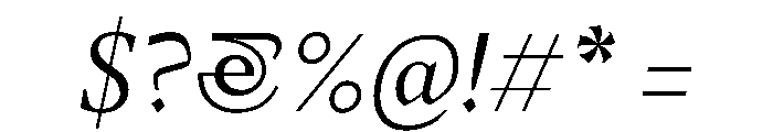 MedleyItalic LightItalic Instance Font OTHER CHARS