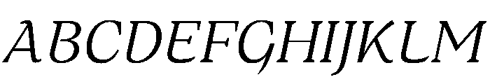 MedleyItalic LightItalic Instance Font UPPERCASE