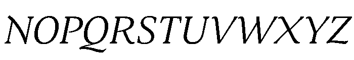 MedleyItalic LightItalic Instance Font UPPERCASE