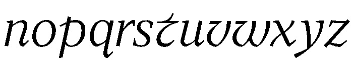 MedleyItalic LightItalic Instance Font LOWERCASE