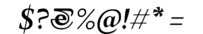 MedleyItalic MediumItalic Instance Font OTHER CHARS