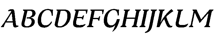 MedleyItalic MediumItalic Instance Font UPPERCASE