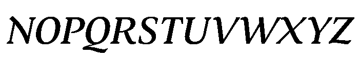 MedleyItalic MediumItalic Instance Font UPPERCASE