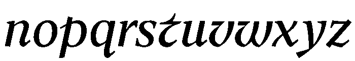 MedleyItalic MediumItalic Instance Font LOWERCASE