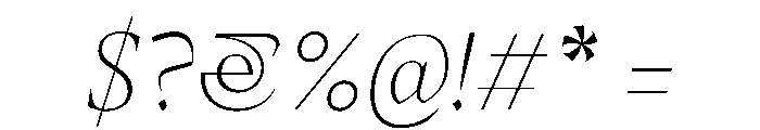 MedleyItalic ThinItalic Instance 43819de4 Font OTHER CHARS