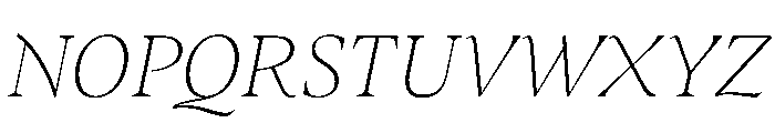 MedleyItalic ThinItalic Instance 43819de4 Font UPPERCASE