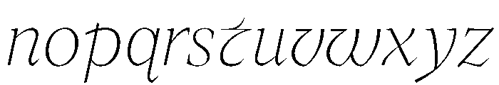 MedleyItalic ThinItalic Instance 43819de4 Font LOWERCASE
