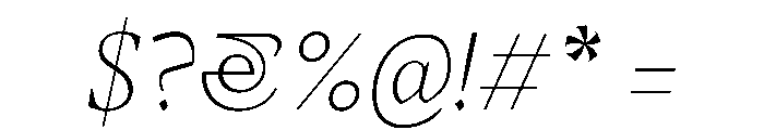 MedleyItalic ThinItalic Instance Font OTHER CHARS