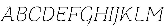 MedleyItalic ThinItalic Instance Font UPPERCASE