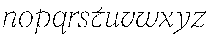 MedleyItalic ThinItalic Instance Font LOWERCASE