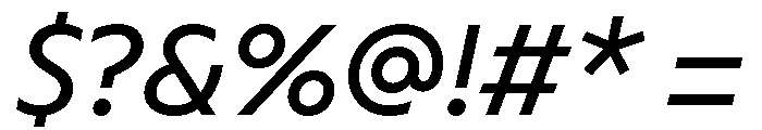 Melun Italic Font OTHER CHARS