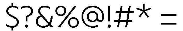 Melun Light Font OTHER CHARS