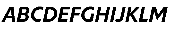 Melun MediumItalic Font UPPERCASE