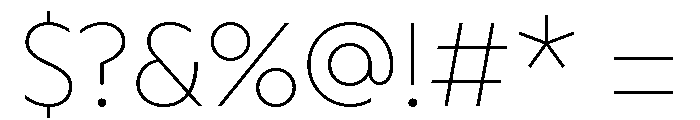 Melun Thin Font OTHER CHARS