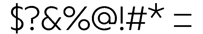 MelunDisplay Light Font OTHER CHARS