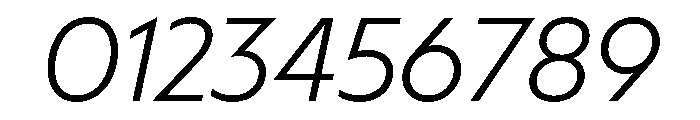 MelunHigh LightItalic Font OTHER CHARS