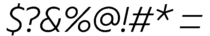 MelunHigh LightItalic Font OTHER CHARS