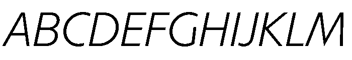 MelunHigh LightItalic Font UPPERCASE