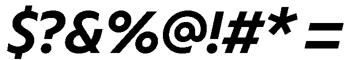 MelunHigh MediumItalic Font OTHER CHARS