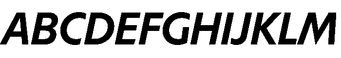 MelunHigh MediumItalic Font UPPERCASE