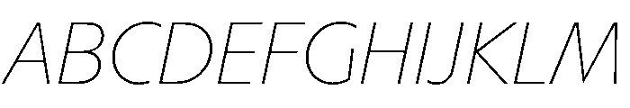 MelunHigh ThinItalic Font UPPERCASE