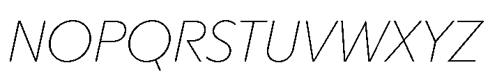MelunHigh ThinItalic Font UPPERCASE