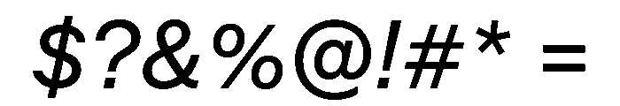 MercatorST Italic Font OTHER CHARS