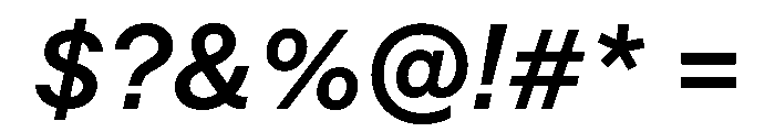MercatorST MediumItalic Font OTHER CHARS