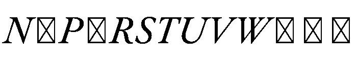 Mercure Italic Font UPPERCASE