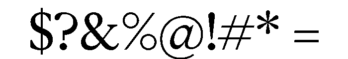 Mercure Regular Font OTHER CHARS