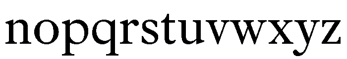 Mercure Regular Font LOWERCASE