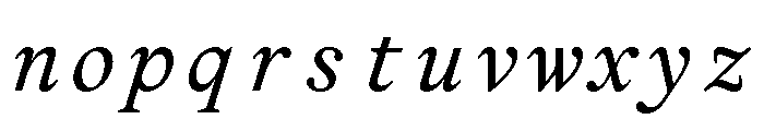 Mercure Transcript Font LOWERCASE