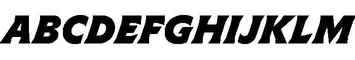 Meso BlackItalic Instance Font UPPERCASE