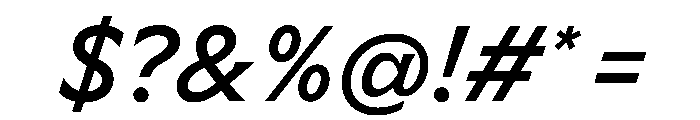 Meso BookItalic Instance Font OTHER CHARS