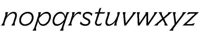 Meso ExtralightItalic Instance Font LOWERCASE