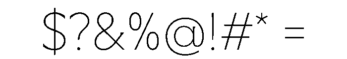 Meso Thin Instance Font OTHER CHARS