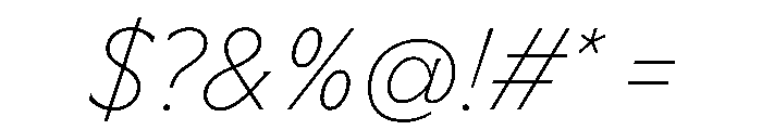 Meso ThinItalic Instance 96ff7fa4 Font OTHER CHARS