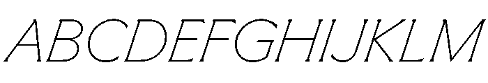 Meso ThinItalic Instance Font UPPERCASE