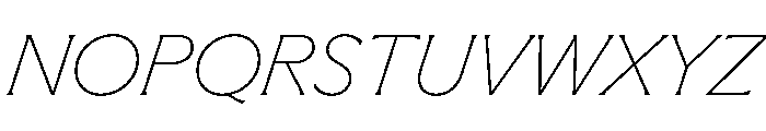 Meso ThinItalic Instance Font UPPERCASE
